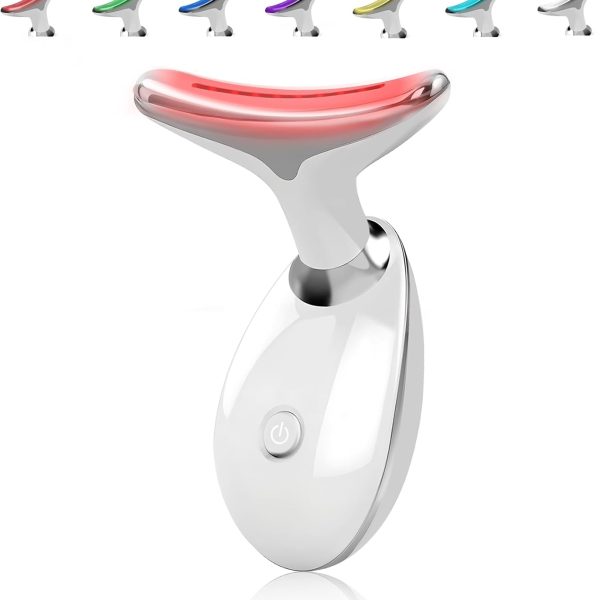 Red Light Therapy for Face and Neck, Facial Massager for Face and Neck, 7 Color Face Neck Massager for Skin Care, at Home Face Tool for Skin Care