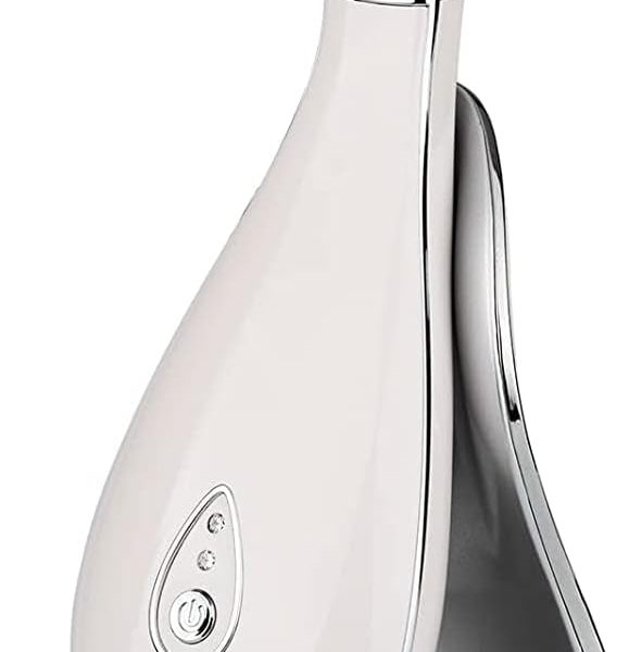 Neck Face Massager, Face Sculpting Tool, Skin Rejuvenation Device with Thermal, Triple Action LED and Vibration, for Anti Aging, Lifting and Tightening Sagging Skin (Pearl White)