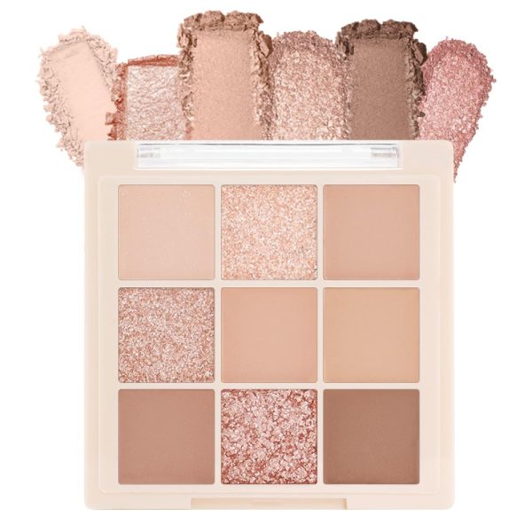 Nude Pink Beige Eyeshadow Palette,Natural Eye Shadow Make Up Pallets for Women,Neutral Small Cream Light Colors Eyeshadow Palette Long Lasting Naturing Looking,Vegan